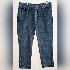 Lee Men's Relaxed Fit Straight Leg Mid-Rise Blue Jeans Sz 40W X 31.5L